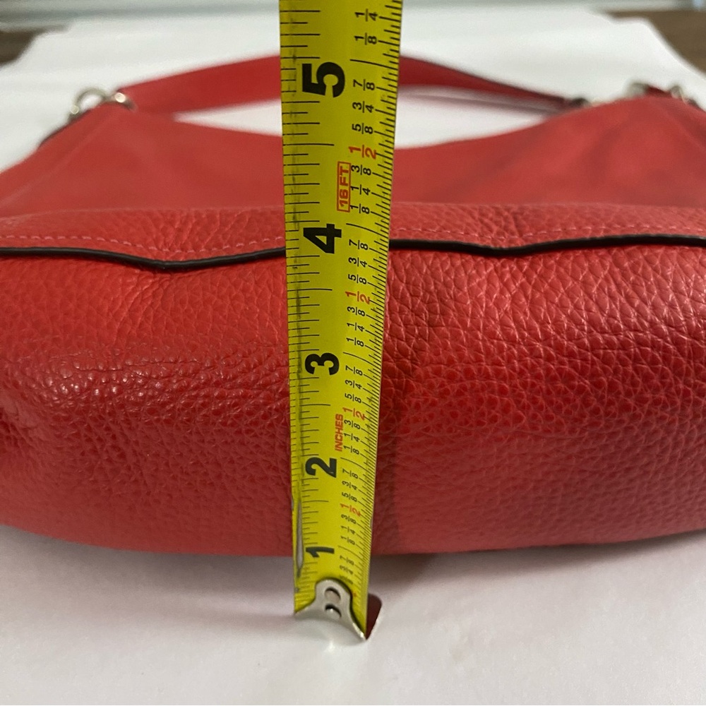 Coach Chelsea Hobo‎ 32 Stunning Red Pebbled Genuine Leather Shoulder Handbag - Picture 13 of 13